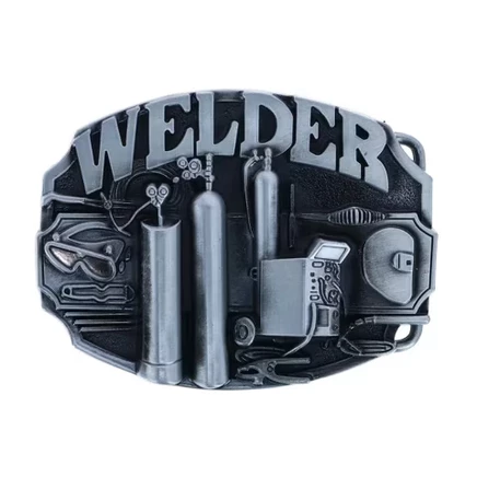 Мужская пряжка CTM Trade Welder 3,8 см, серебристая