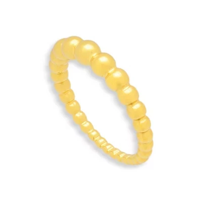 Кольцо EVRY Jewels Beaded Band, золотое 18 карат