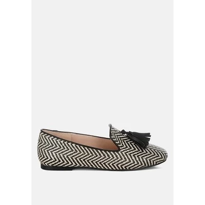 Женские лоферы Rag & Co. Dara из рафии, черные