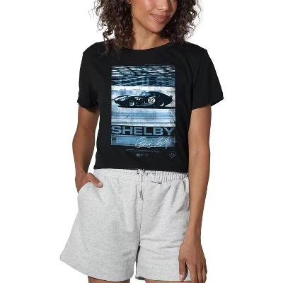 Женская футболка Cobra At Speed Crop Top черного цвета