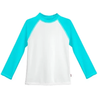 Футболка Rashguard с длинными рукавами для девочек UPF 50+ Color Block - Многоцветная, производства США