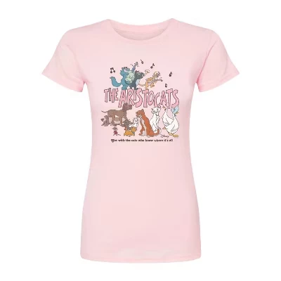 Женская футболка Aristocats с графическим принтом, розовая