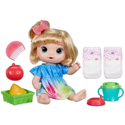 Детская кукла Baby Alive Fruity Sips 30,5 см, синяя