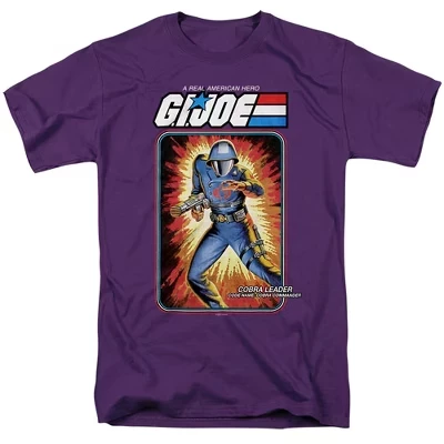 Футболка для взрослых Cobra Commander Card фиолетового цвета