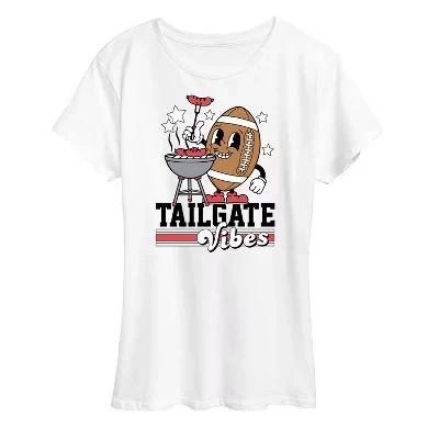 Женская футболка с коротким рукавом Tailgate Vibes с графическим рисунком белого цвета