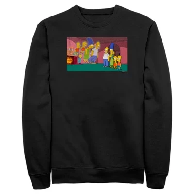 Мужская толстовка Treehouse of Horror с изображением двойников на дереве, черная
