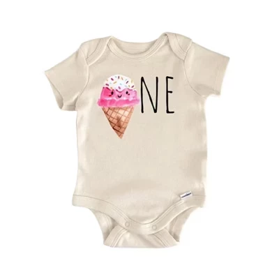 Мороженое на День рождения 1-го новорожденного Onesie® Боди GS1 разноцветное