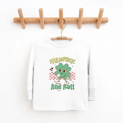 Детский лонгслив The Juniper Shop с принтом Shamrock And Roll, белый