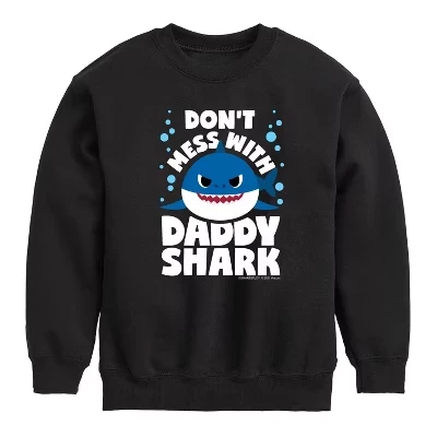 Детская флисовая толстовка Baby Shark с принтом, черная