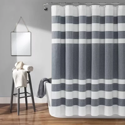 Хлопковая шторка для душа Lush Decor Cape Cod, разноцветная