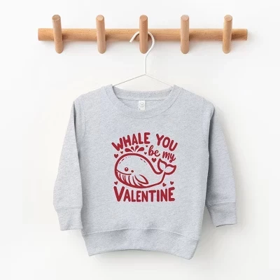 Детский свитшот The Juniper Shop, Valentines Whale, серый