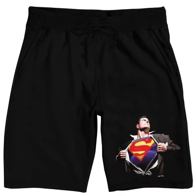Мужские пижамные шорты Superman Transformation, черные