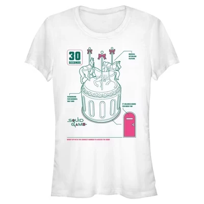 Футболка Junior's 30 Seconds Carousel белого цвета