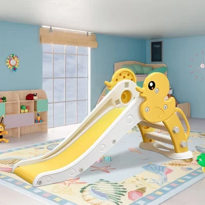 Детская горка для дивана для малышей 1-3 лет, дополнительное крепление для дивана-горки с надежным основанием, Пологий наклон, расширенная буферная зона, Забавный дизайн утки