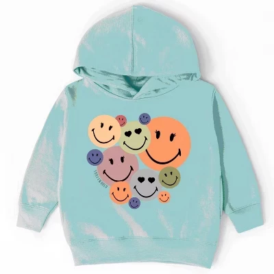 Толстовка для малышей SmileyWorld Stacked Smiles с капюшоном из морской пены