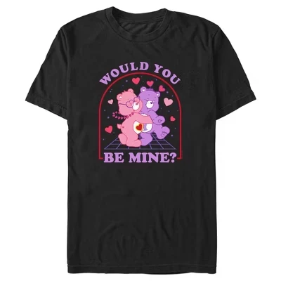 Мужская футболка Care Bears «Будешь моей?», черная