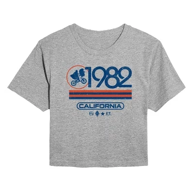Женская укороченная футболка с графическим рисунком 1982 ET California