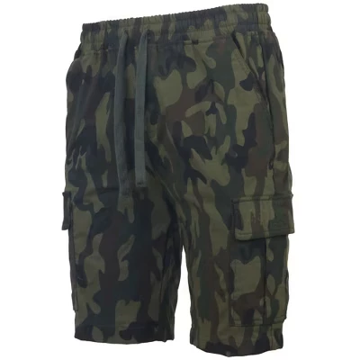 Мужские облегающие шорты для бега трусцой Super Flex Stretch Cargo Jogger Shorts woodland