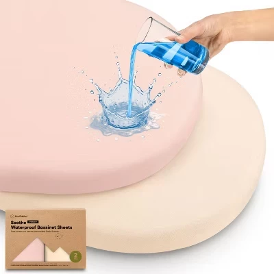 водонепроницаемые простыни Soothe 2pk для люльки для девочек, мальчиков, 33x17, Универсальный защитный чехол для матраса для детской люльки cameo