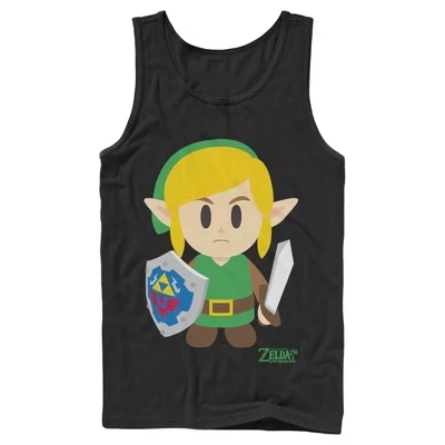 Мужская майка Nintendo Zelda Link's Awakening, черная