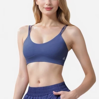 Женский топ Anna-Kaci Active, двойные бретели, синий