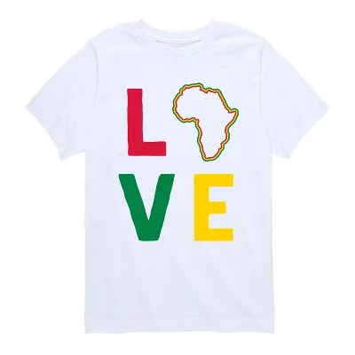 Футболка Love Africa с коротким рукавом и рисунком белого цвета