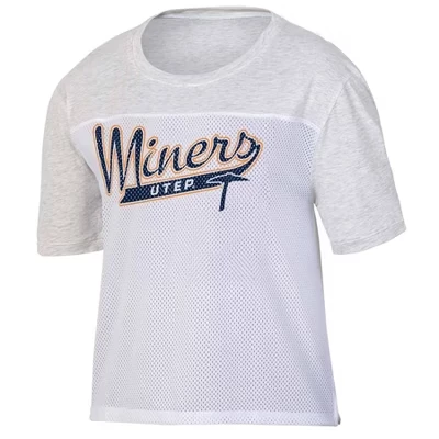 Женская футболка UTEP Miners с белой сетчатой кокеткой