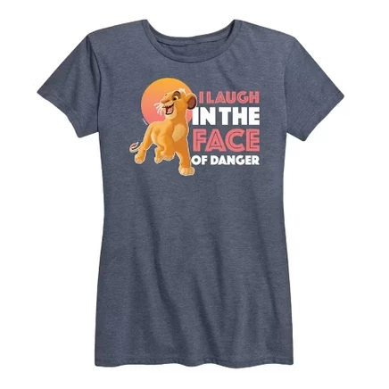 Женская футболка Disney Simba, меланжевая голубая