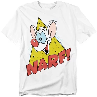 Мужская футболка Pinky and the Brain Narf, белая