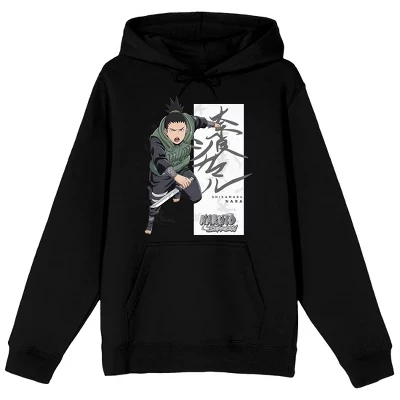 Мужское худи Naruto Shippuden Shikamaru, черное