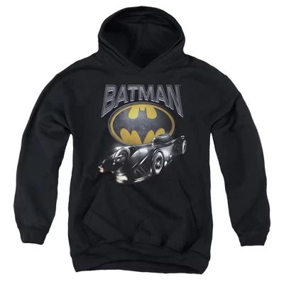 Худи для мальчиков Flash Batman Batmobile, черное