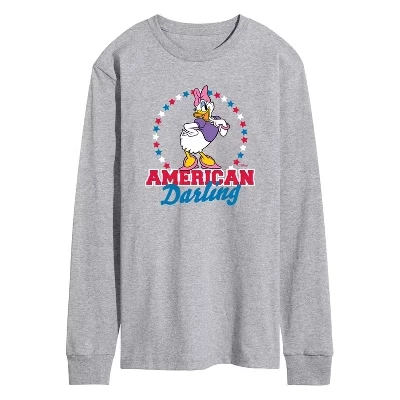 Мужская футболка American Darling Daisy с длинным рукавом и графическим рисунком athletic heather