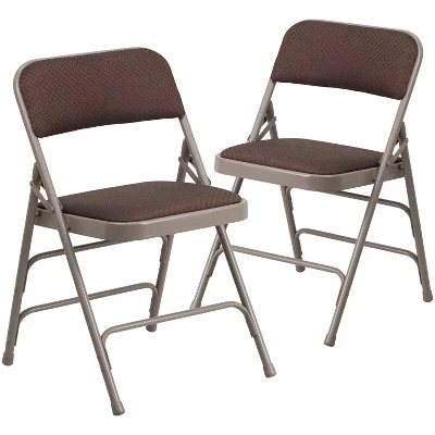 2 складных стула Flash Furniture HERCULES, коричневые