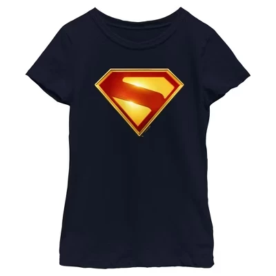Футболка для девочек DC Comics Superman Логотип, синяя