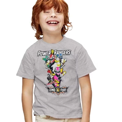 Футболка с коротким рукавом для мальчиков : Dino Fury Group Action T-Shirt athletic heather