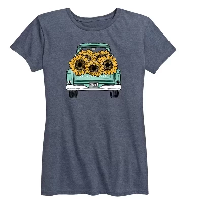 Женская футболка-пикап Sunflower с коротким рукавом и графическим рисунком heather blue