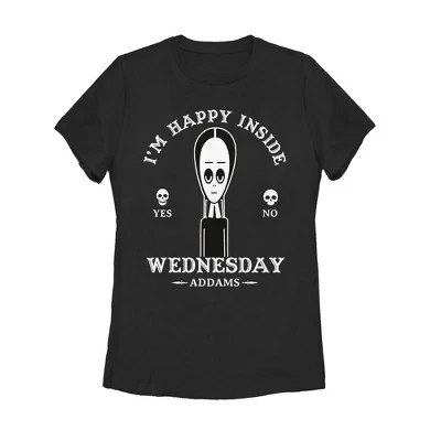 Женская футболка The Addams Family «Уэнсдей», черная