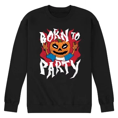 Мужская флисовая толстовка Born To Party Halloween с графическим принтом черный