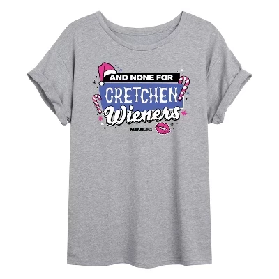 Женская футболка - - None For Gretchen Wieners с объемным рисунком серого цвета