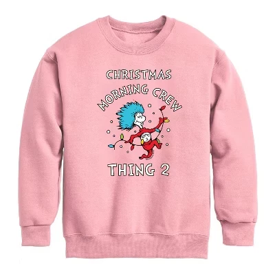 Флисовая толстовка Christmas Morning Crew Thing 2 с графическим рисунком и длинным рукавом сиреневого цвета