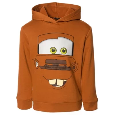 Толстовка с капюшоном Pixar Cars Lightning McQueen Mater от малыша до маленького ребенка коричневого цвета