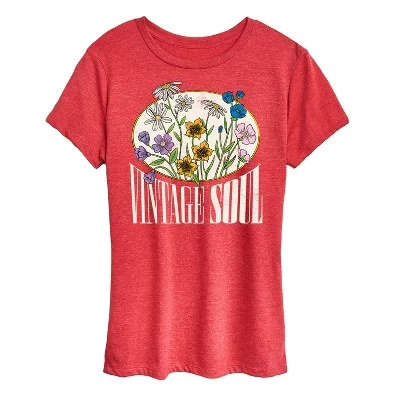 Женская футболка Instant Message Vintage Soul, красная