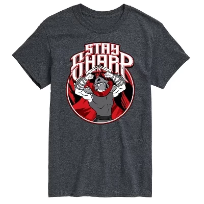 Мужская футболка Stay Sharp с коротким рукавом и графическим рисунком heather charcoal