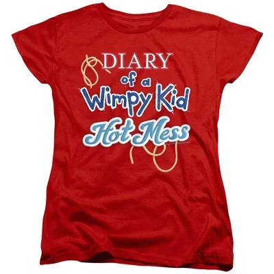 Женская футболка Diary of a Wimpy Kid Hot Mess, красная