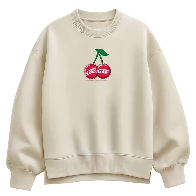 Женская флисовая толстовка с капюшоном Cherry Coke Cap Cherries Oversize Crew