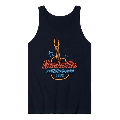 Мужская майка с графической неоновой вывеской Nashville