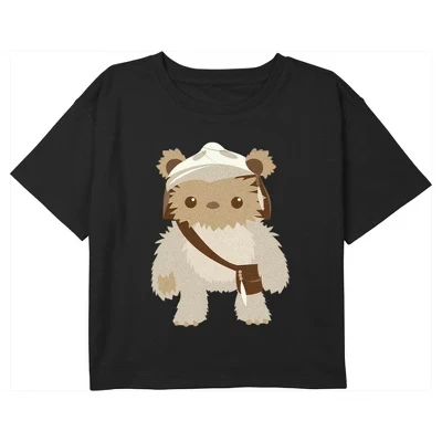 Футболка для девочек Star Wars Эвок, черная
