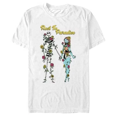 Мужская футболка Jack and Sally Rest in Paradise белого цвета