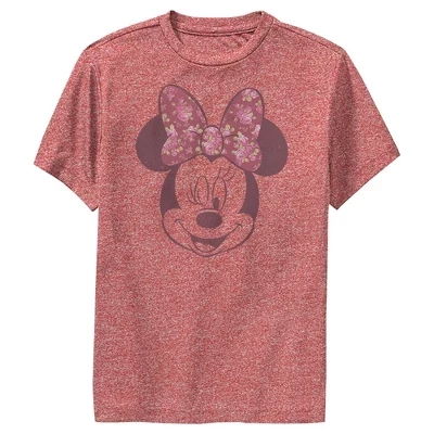 Футболка для мальчиков Mickey Mouse & Friends с принтом Minnie, красный меланж