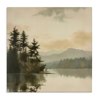 Картина Stupell Industries Abstract Mountains, бежевая